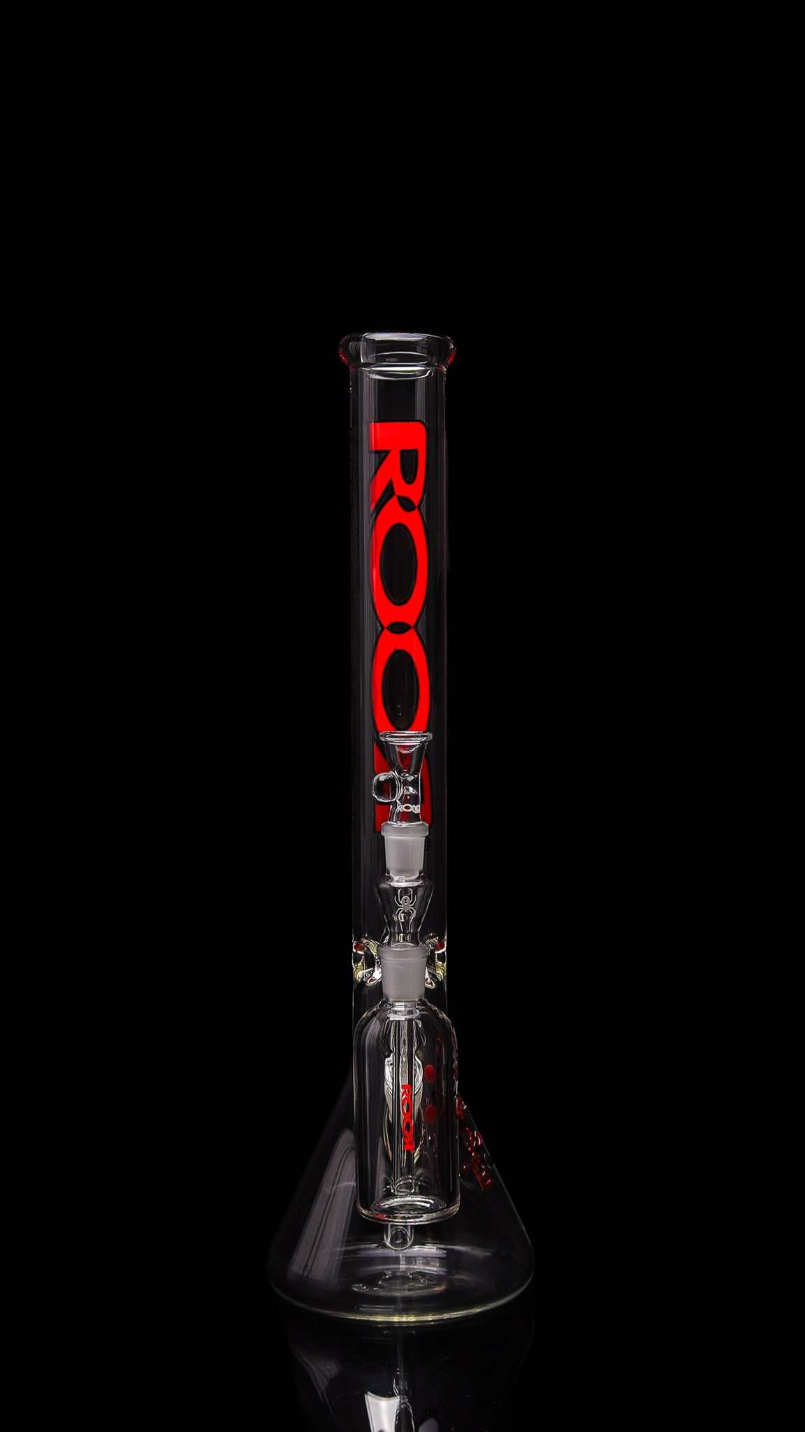 Exclusive Collectors Bundle Set - ROOR® 18” Beaker Base with Red Black Outline Label and Matching Ashcatcher.