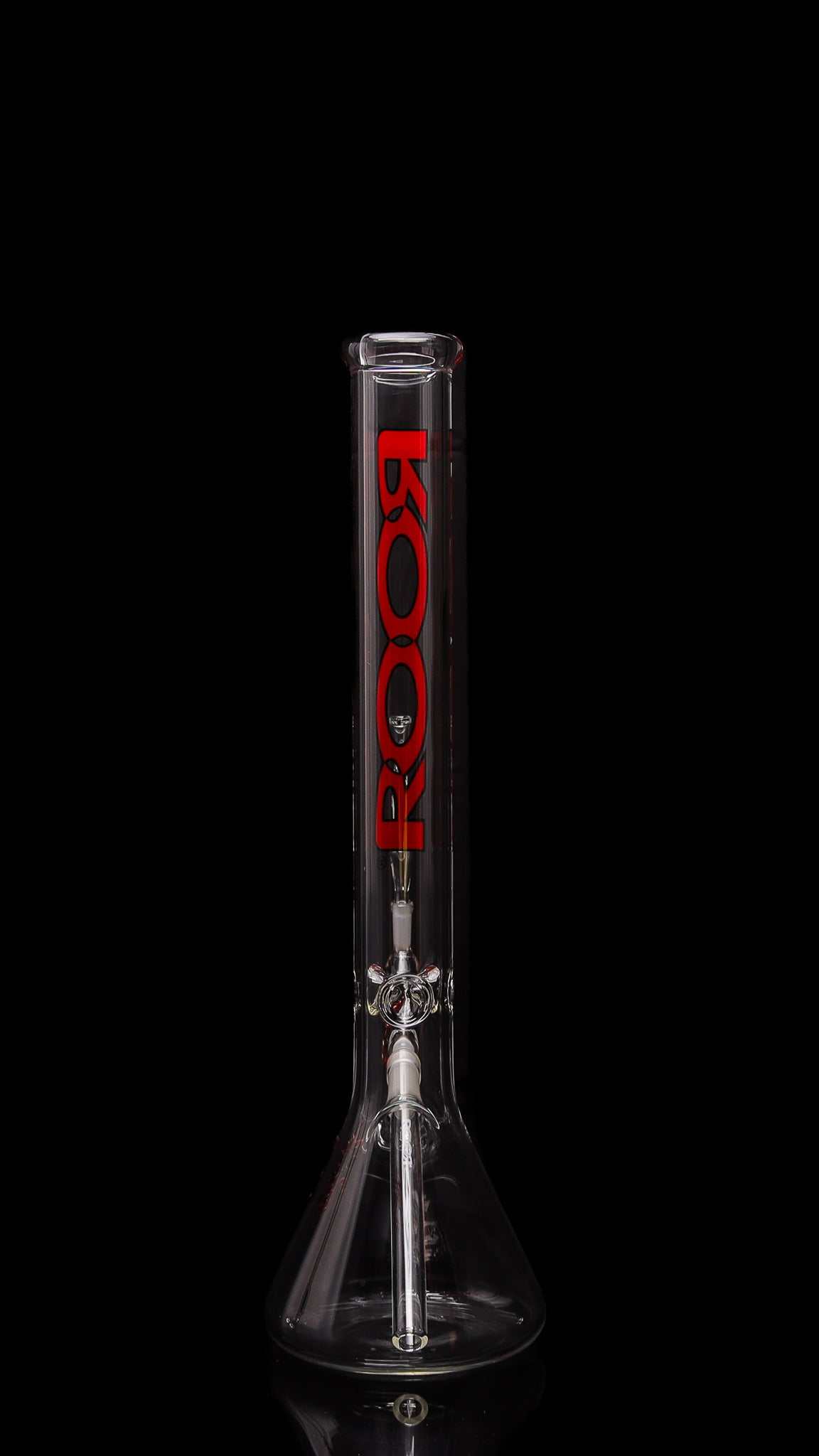 Exclusive ROOR® 18” Beaker with Red Black Outline and Matching Ashcatcher.