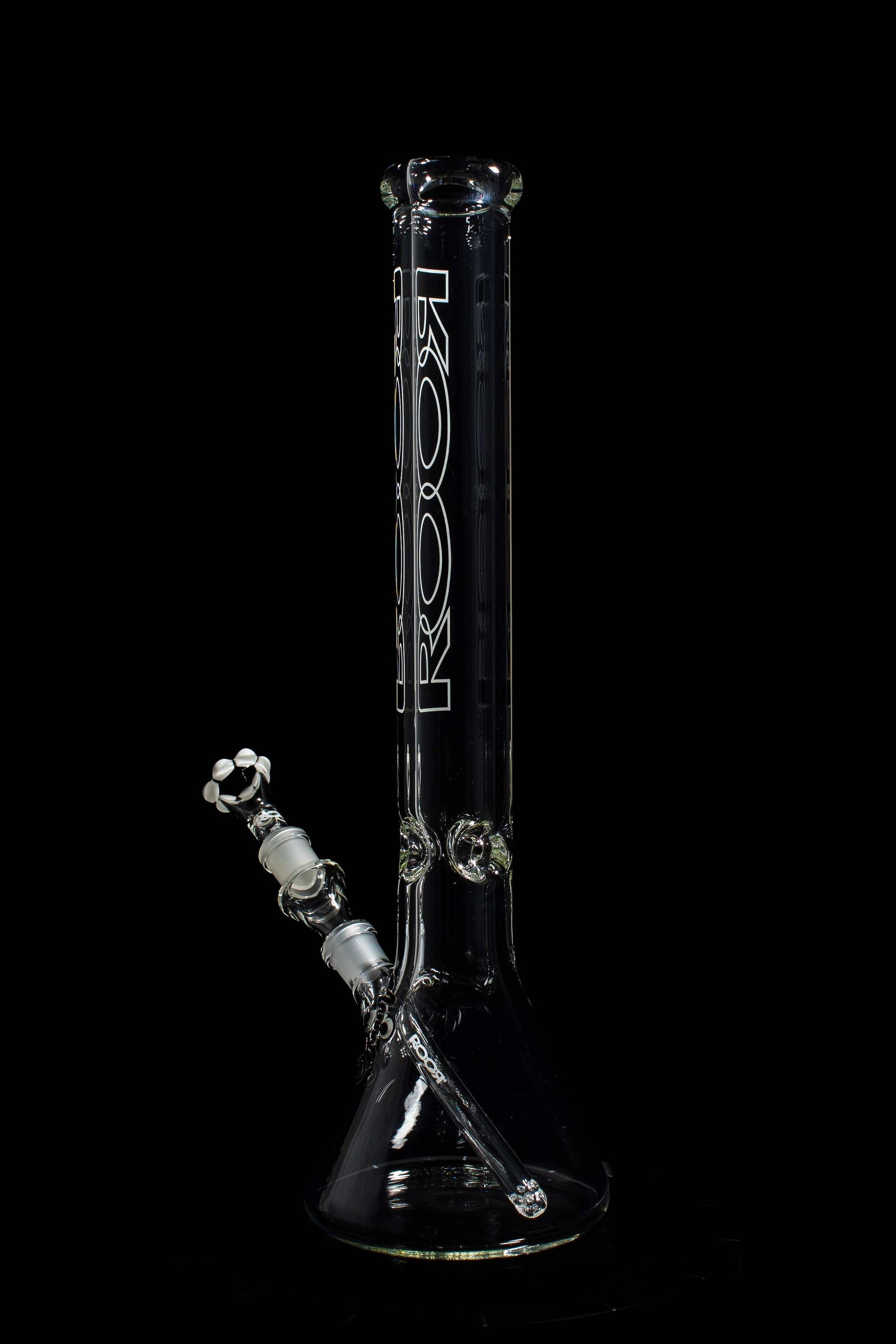 ROOR® Classic 18" Beaker 50x9mm with Black White Outline, featuring crown bowl and custom glass craftsmanship.