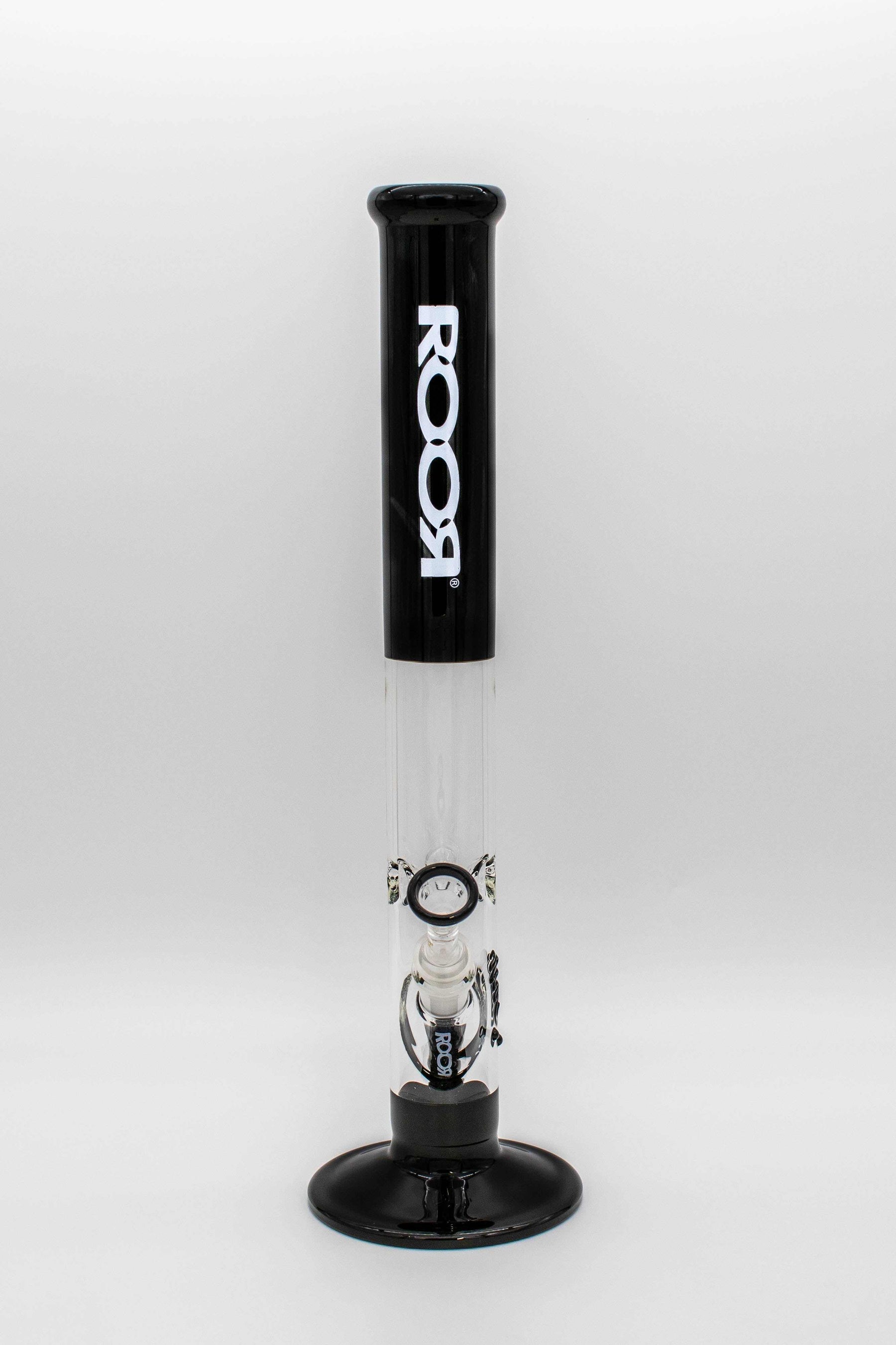 ROOR® Classic 18" Straight 50x5mm glass tube with black accent and white decal.
