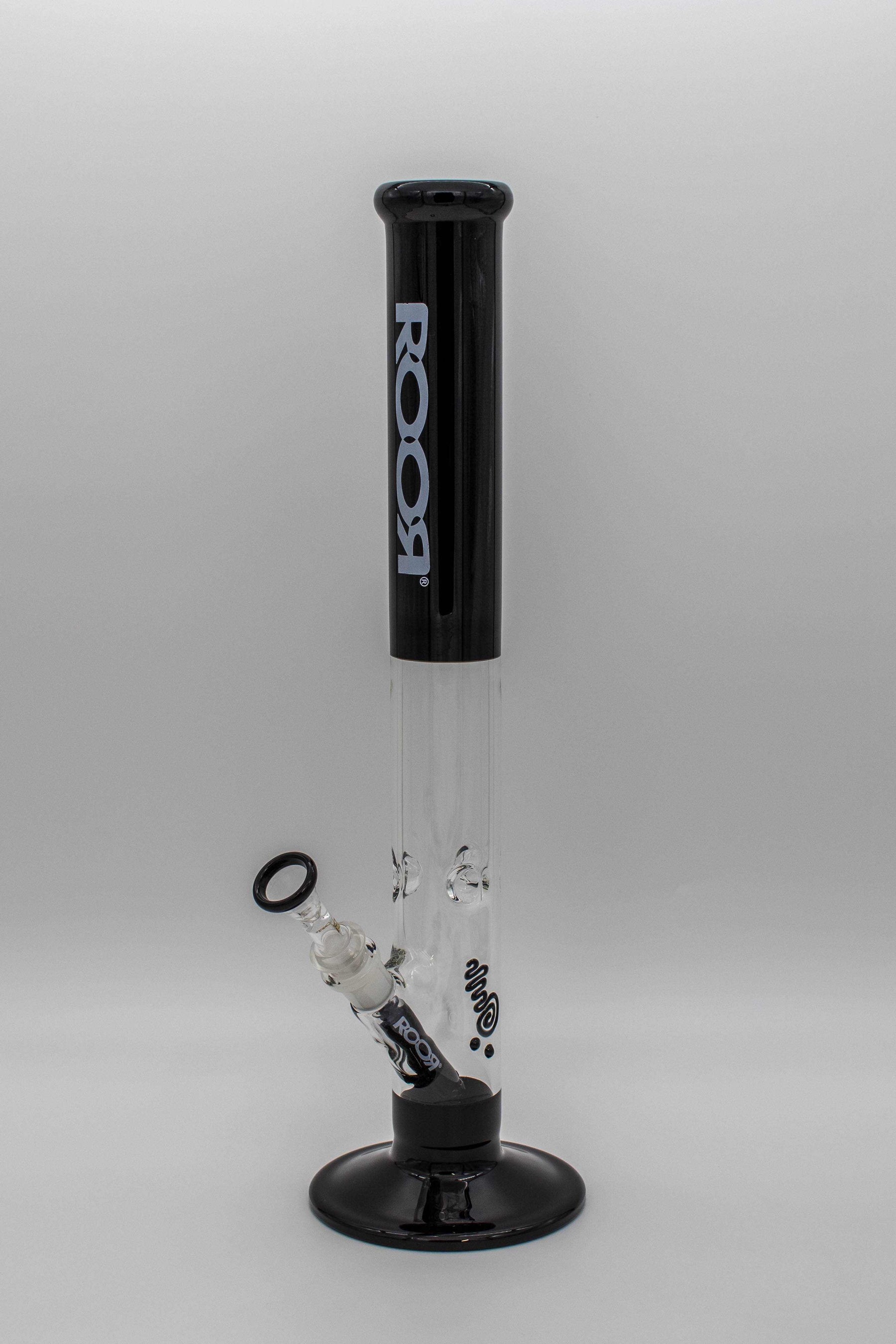 ROOR® Classic 18" Straight 50x5mm glass tube with black accent and white decal.