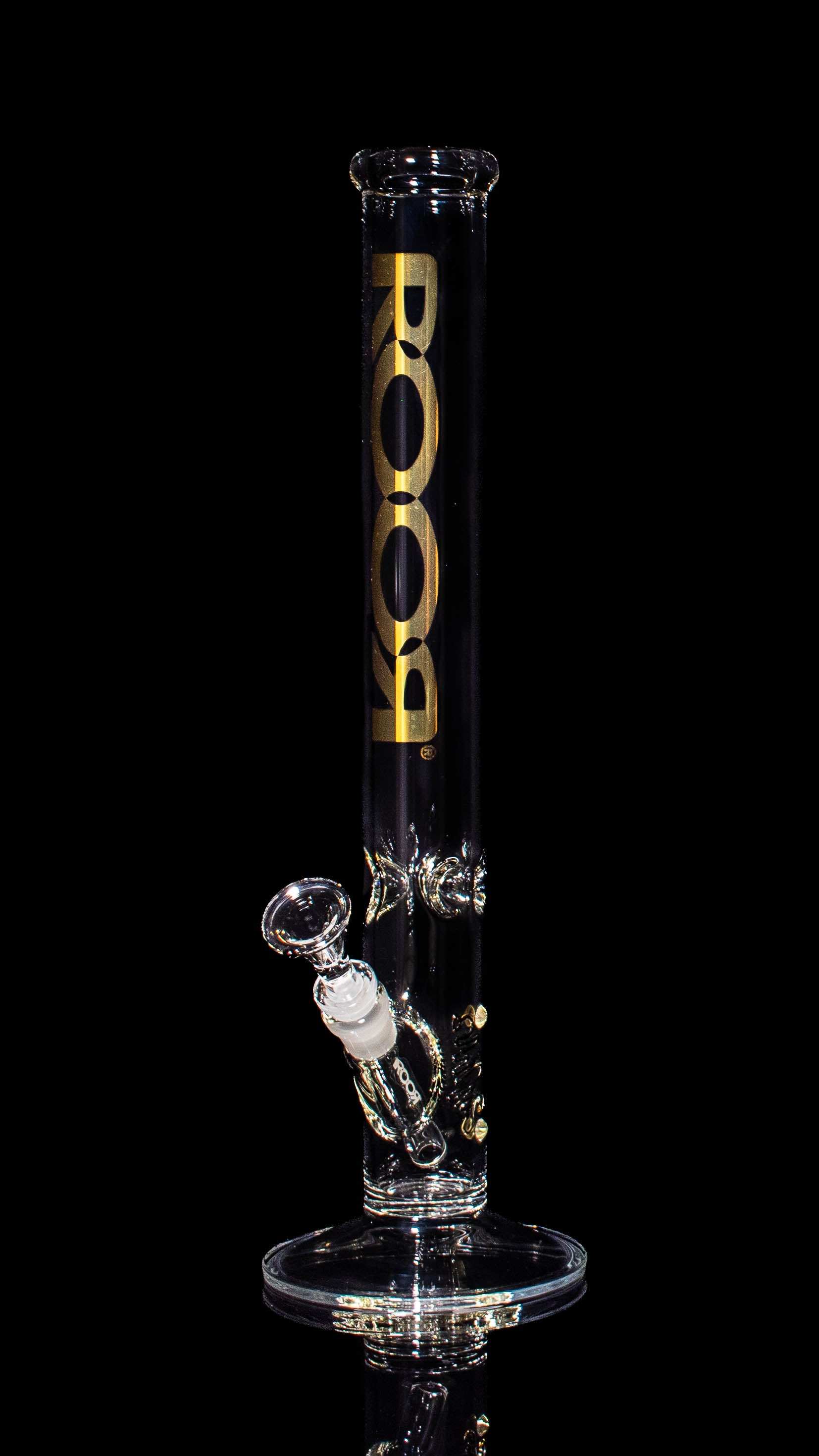 ROOR® Classic 18" Straight Glass Bong with Gold Decal