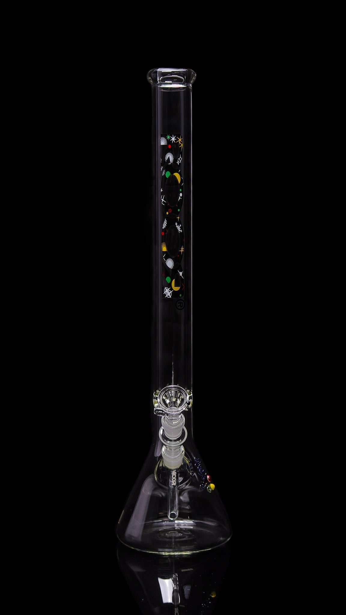ROOR® Classic 22" Beaker with Galaxy Stars Decal, German Schott glass.