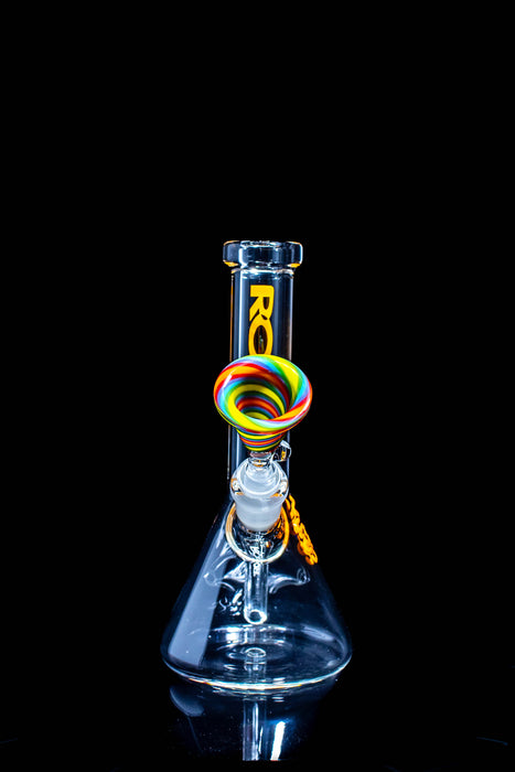 ROOR® Micro 6" Beaker 26x4mm clear Orange decal Custom 10mm Bowl