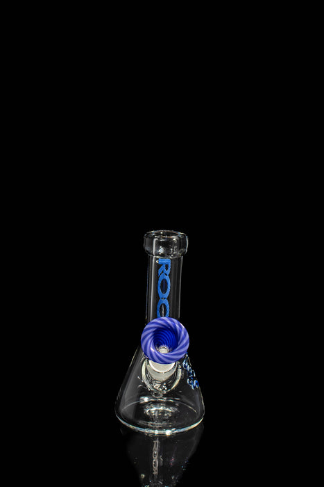 ROOR® Micro 6" Beaker 26x4mm clear Too Blue decal Custom 10mm Bowl