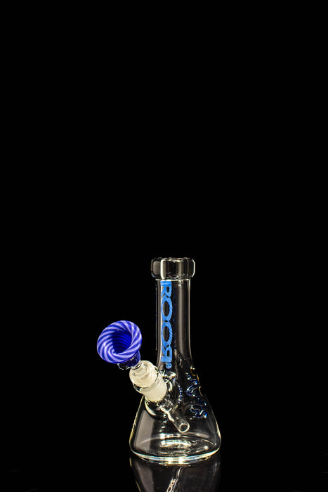 ROOR® Micro 6" Beaker 26x4mm clear Too Blue decal Custom 10mm Bowl