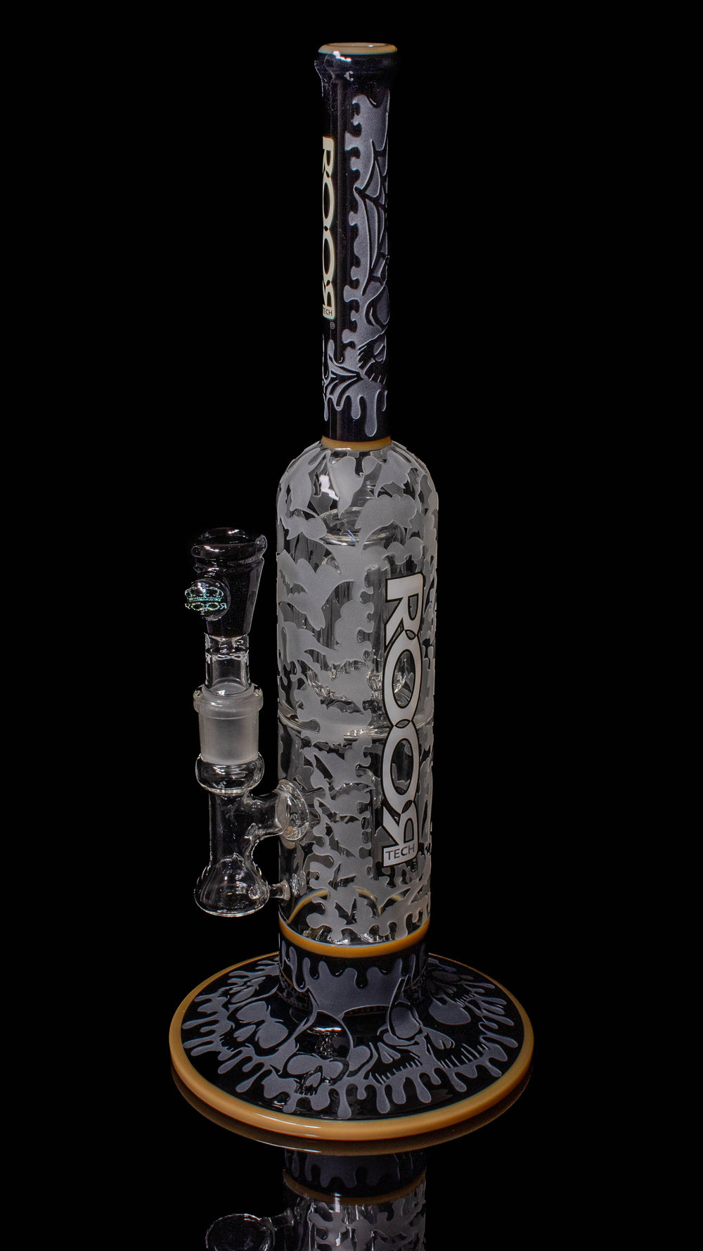 ROOR® Tech x Liberty 50G 2 Barrel-Style Chamber Stemless Bubbler Black/Tangie *NOCTURNE*