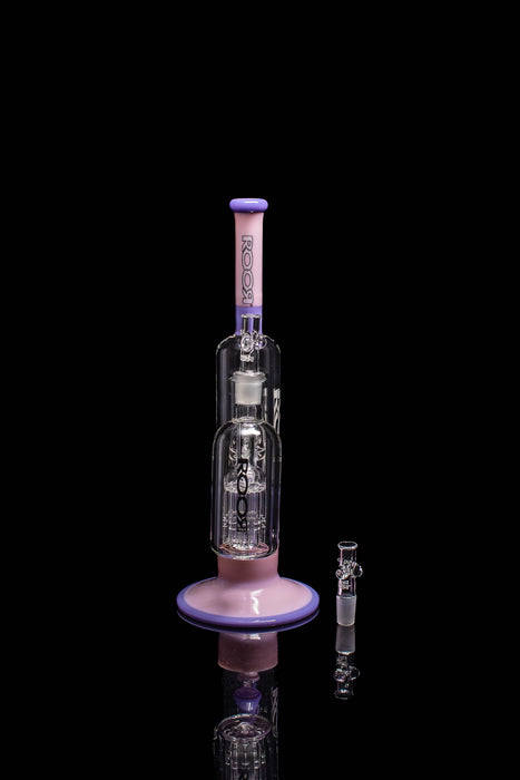 Collectors Set - ROORTech® Fixed 14" 50x5mm Barrel Bubbler & Matching label 10 Arm 18mm Ashcatcher