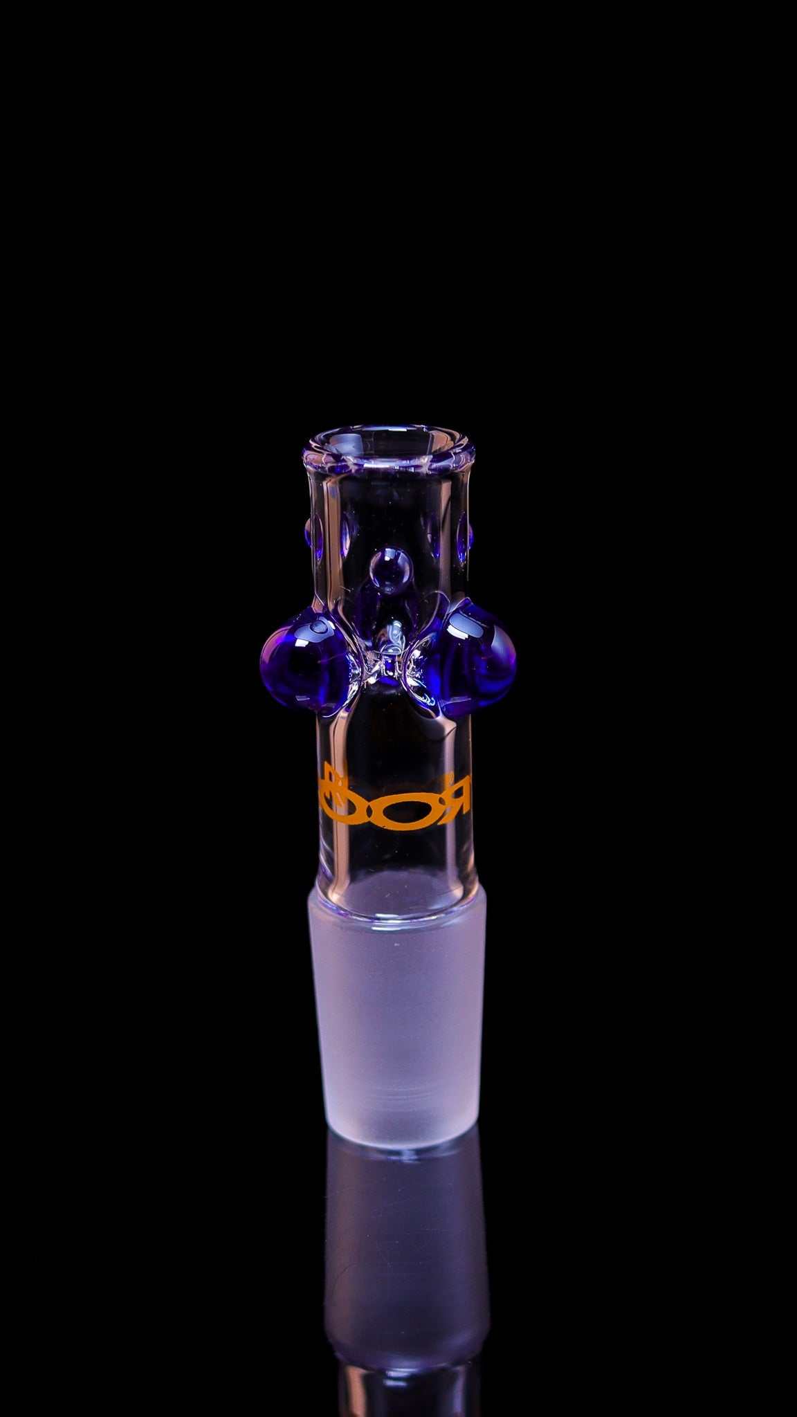 ROOR® Tech Color Marble Style Bowl in Blue with flared lip and opal-shaped glass drops.