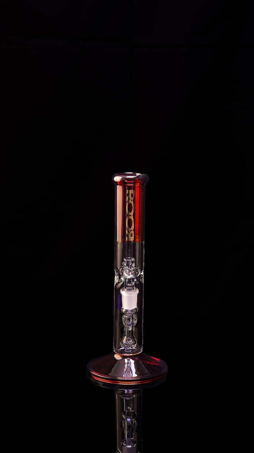 ROOR® Tech Mini Fixed 10” Straight Amber Glass Tube with Percolator
