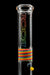 Clear 18-inch ROOR® Spectrum Series beaker with custom rainbow color section and classic funnel bowl
