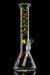 14" ROOR Rastafari Dottie Extravaganza beaker with Rasta colors and triple color crown upgrade