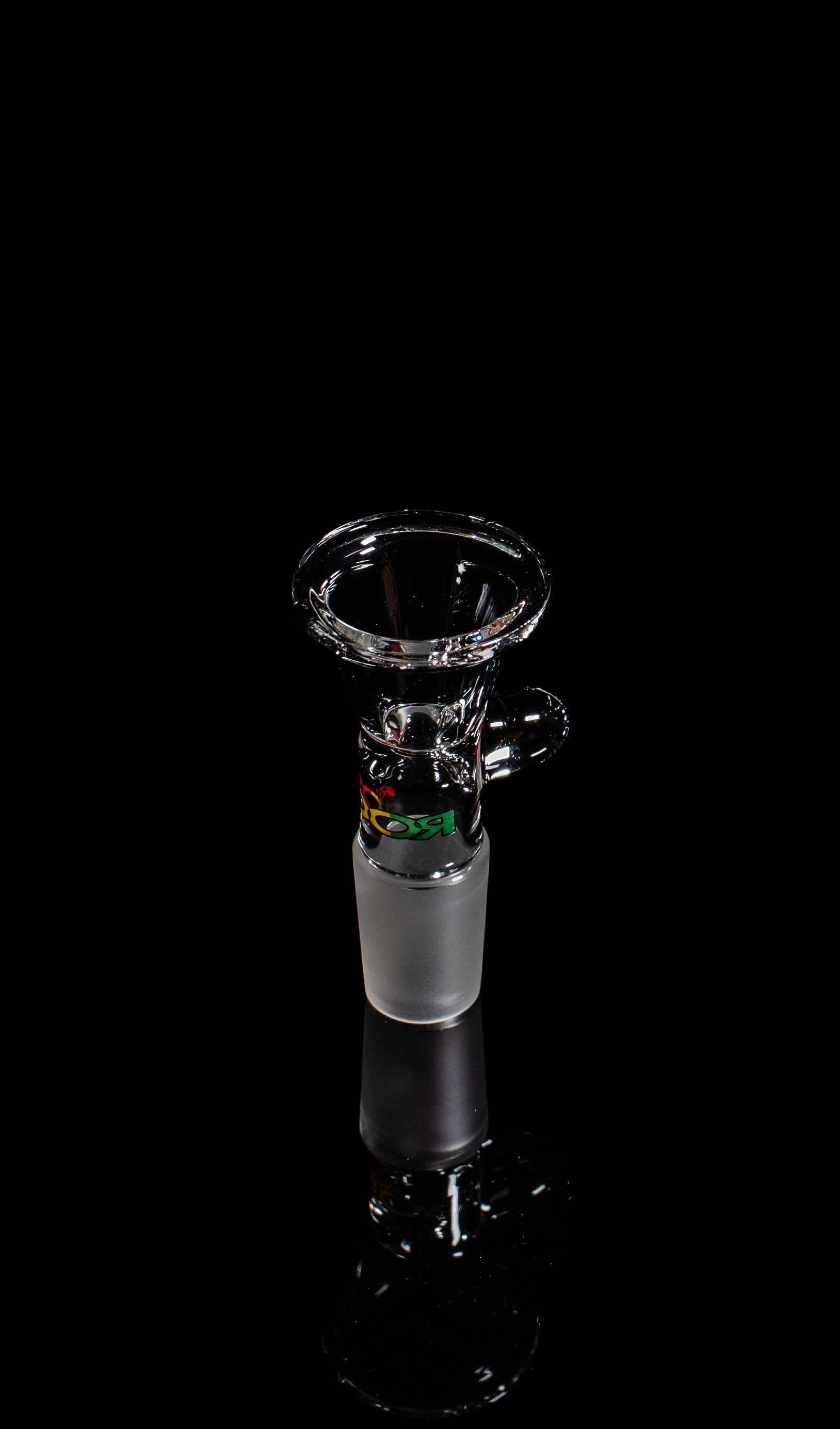 ROOR® Downstem and Bowl Set with Rasta color decal 18mm to 18mm clear glass accessory