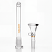 ROOR® Downstem and Bowl Set with vibrant orange decal for glass tubes