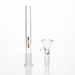 ROOR Downstem and Bowl Set with vibrant Rasta color decals on glass tube accessory