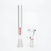 ROOR® Red Decal Downstem and Bowl Set for glass tubes with vibrant matching colors and 14mm male bowl compatibility