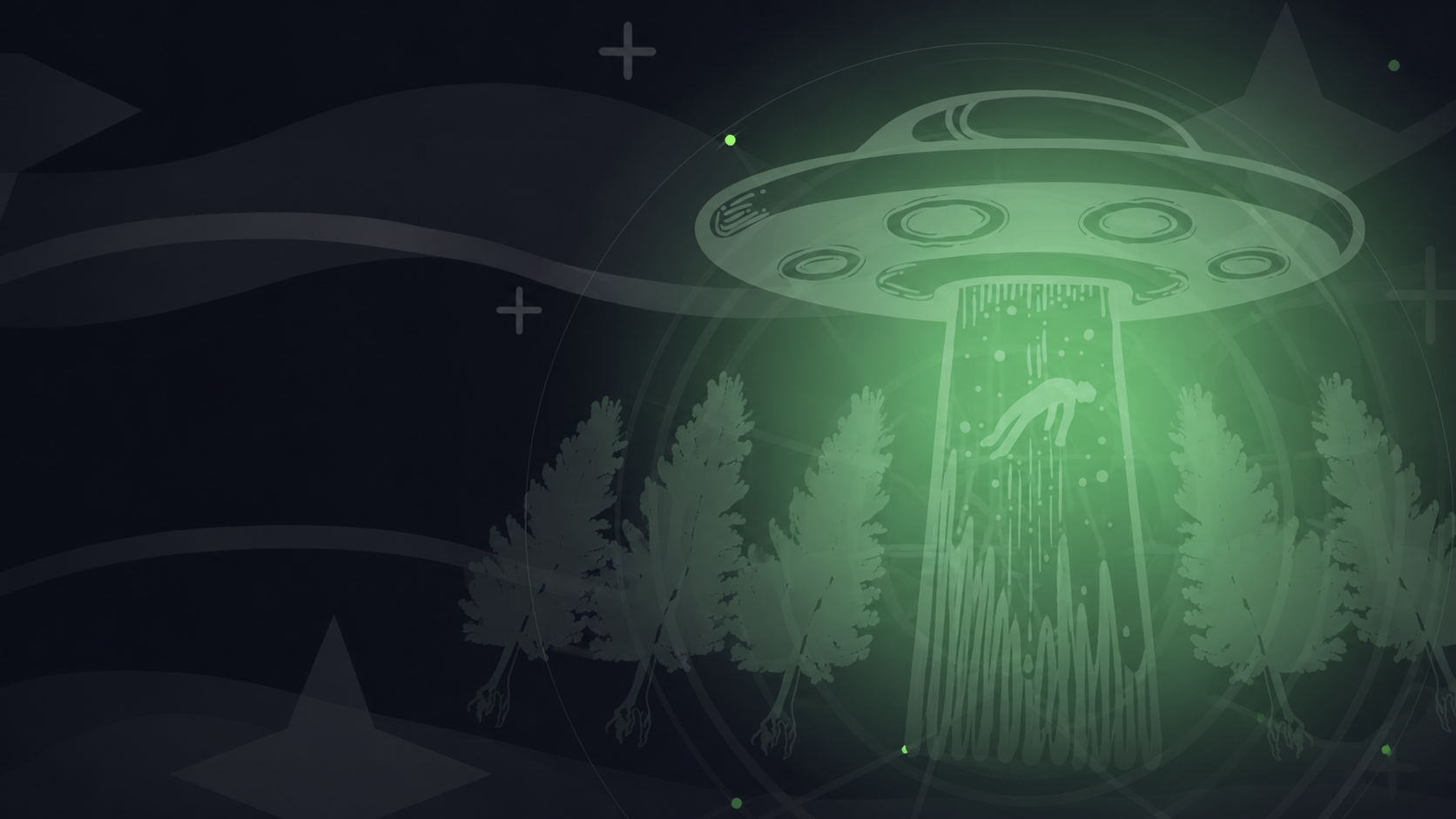 Alien OG UFO abduction decorative background