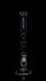 ROOR® Custom 30th Anniversary clear glass bong 18" tall with narrowing design, sandblasted logo, marble detail, and 45mm diameter