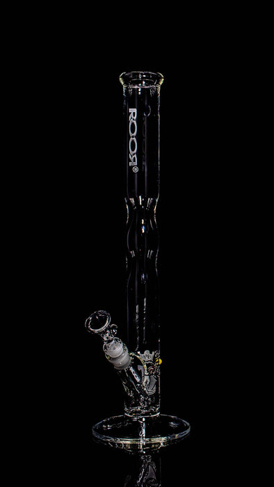ROOR® Custom 30th Anniversary 18-inch clear glass bong with narrowing design and marble detailing