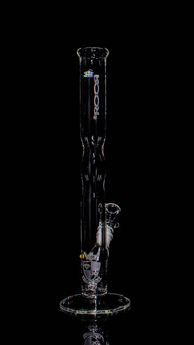 ROOR Custom 30th Anniversary 18-inch clear glass straight bong with marble and sandblasted logo