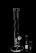 ROOR® Custom 30th Anniversary 14-inch clear glass straight water pipe with narrowing design and marble detail, sandblasted logo, 45mm diameter, 5mm thickness, and low-profile 13-hole downstem