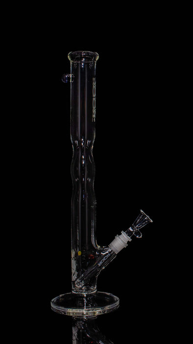 ROOR® Custom 30th Anniversary 18" clear glass straight bong with narrowing design and sandblasted marble decal