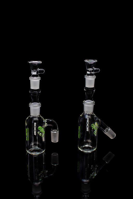 ROOR® Classic Ash Catcher 14.5mm Joint with German Duran Schott Glass body, available in 45° and 90° arm styles.