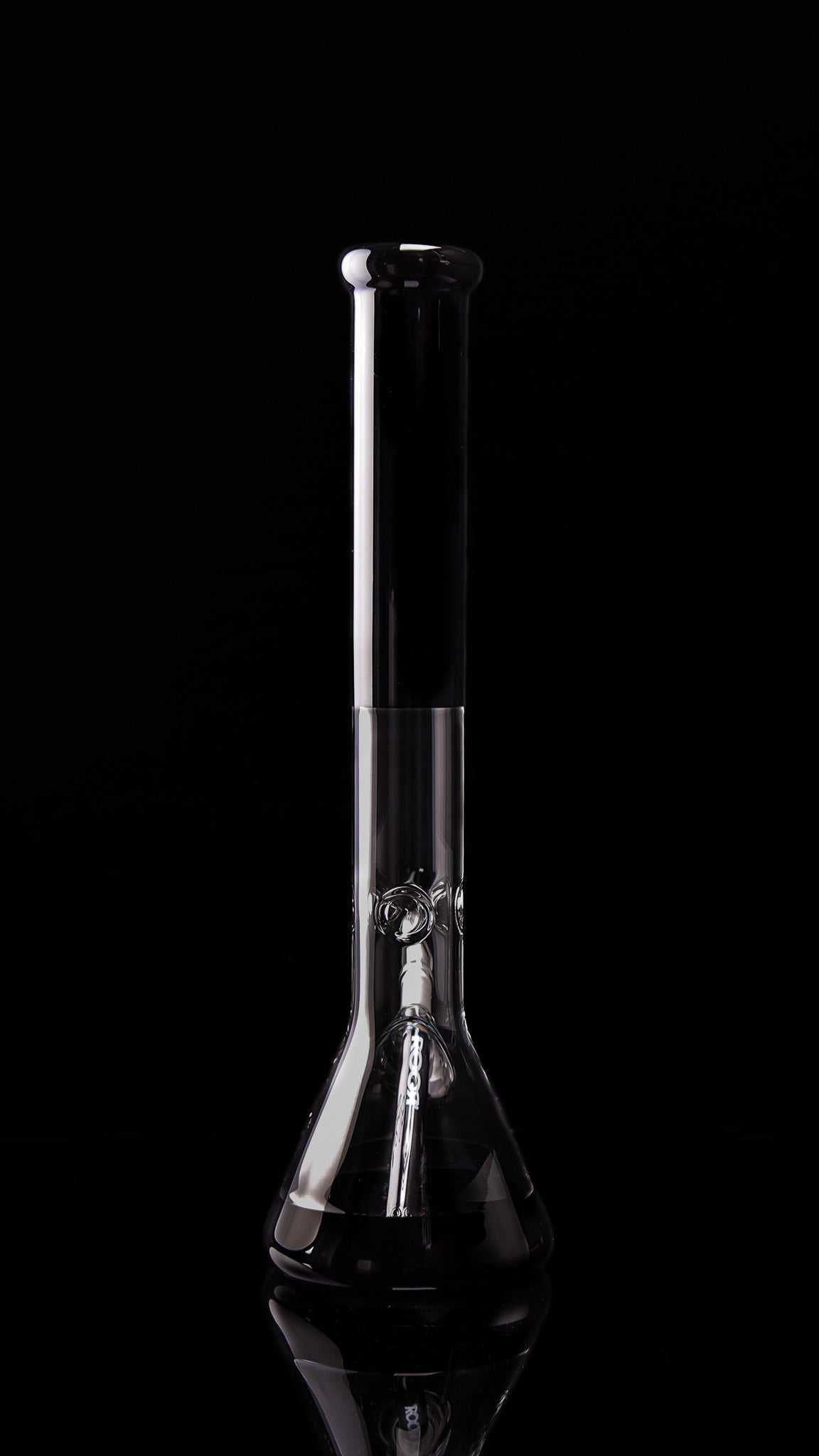 ROOR® Classic 18" black beaker 50x5mm glass tube with ice pinches.