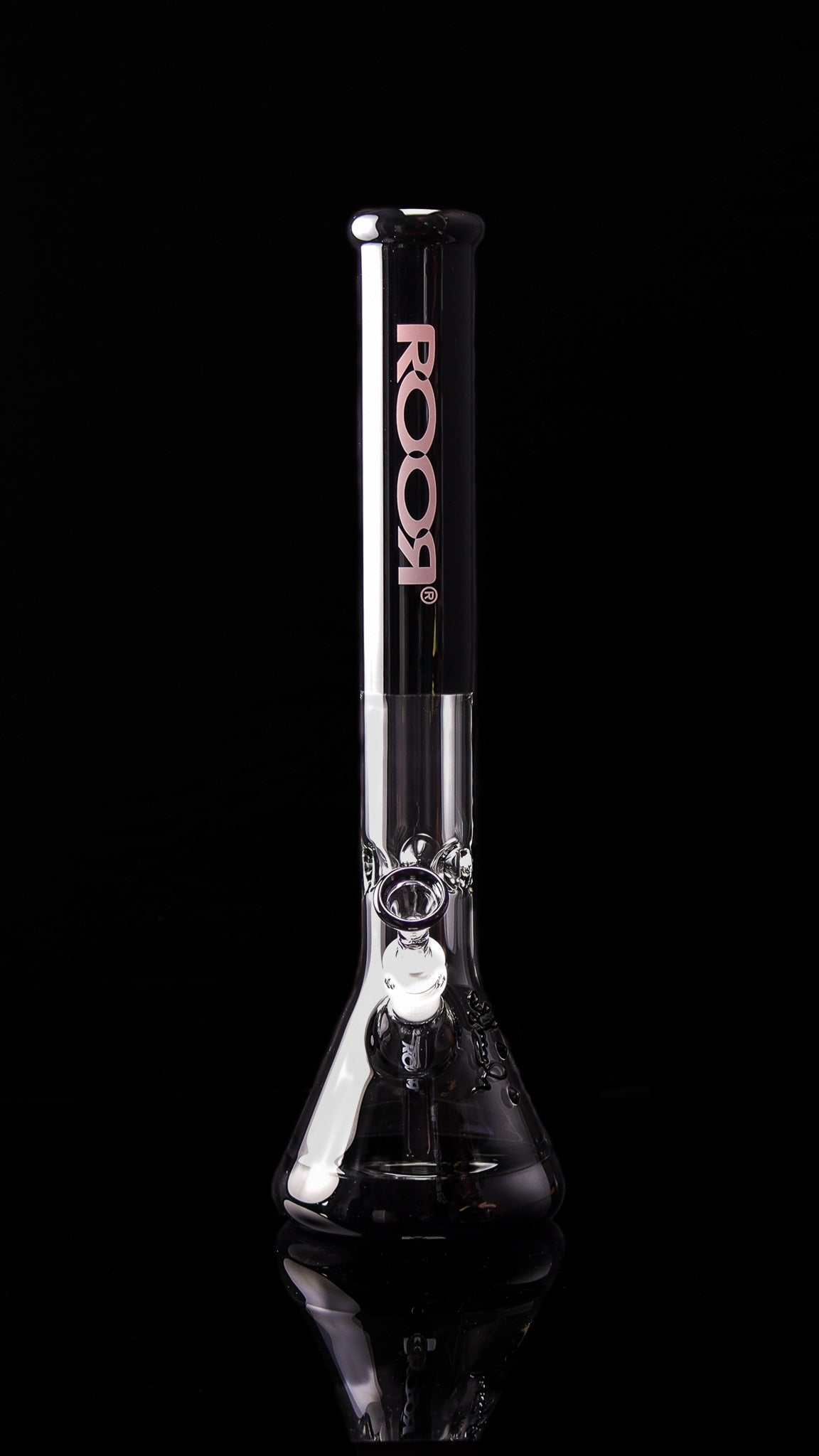 ROOR® Classic 18" Black Color Beaker with unique signature and ice pinches.