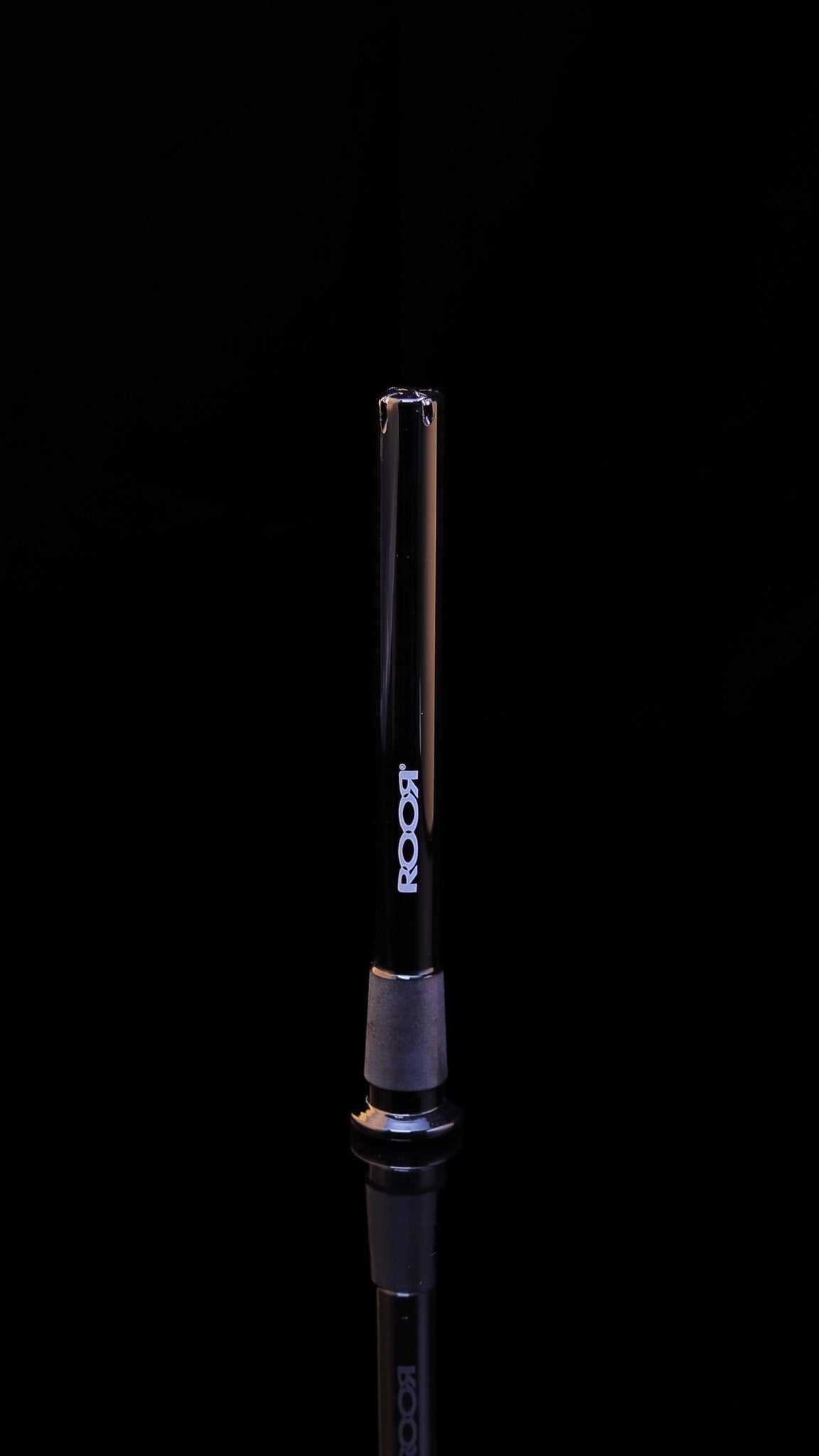 ROOR® black full color 14mm downstem with logo on black background