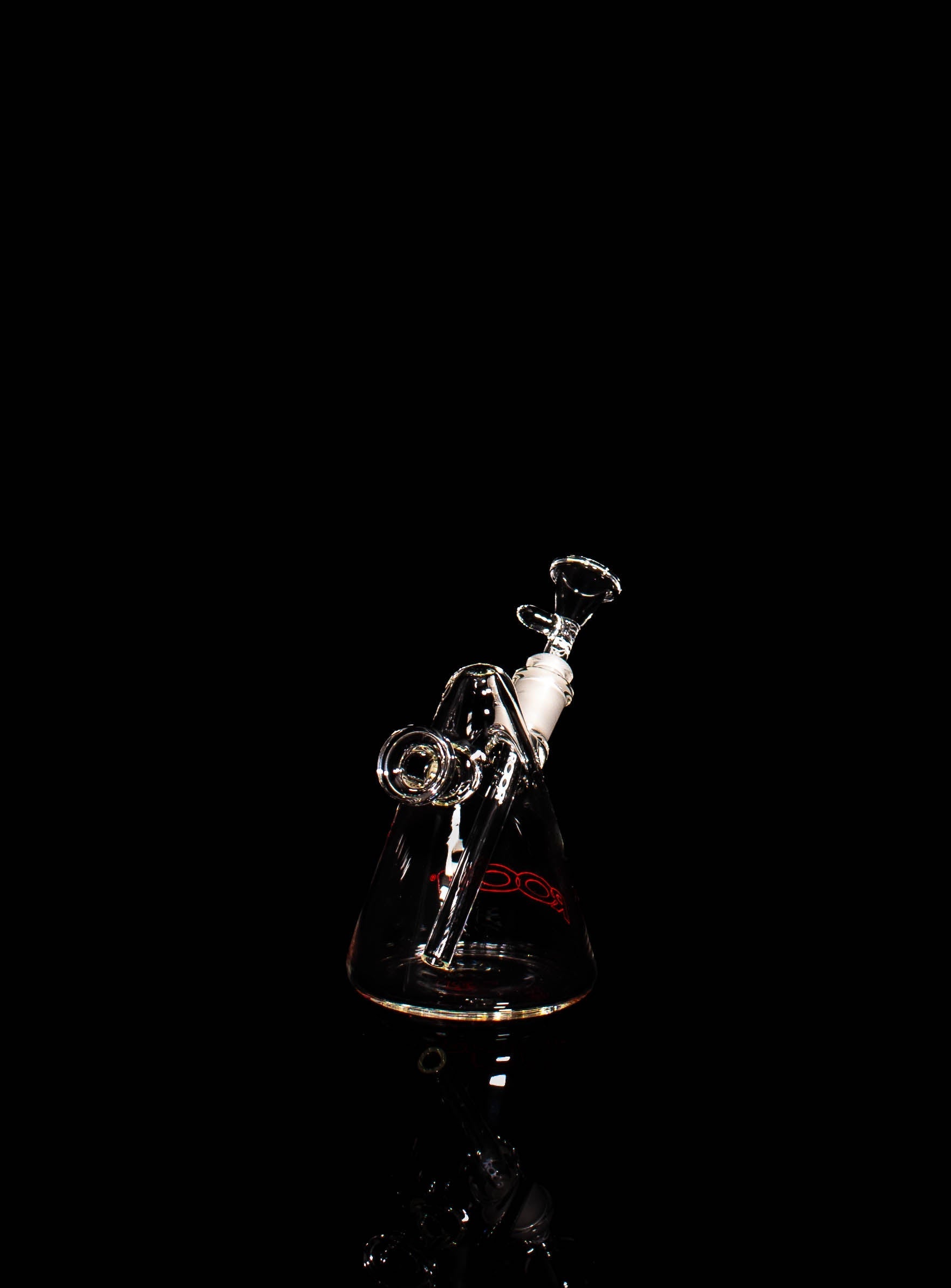 Limited Edition Mini Glass Egg by ROOR, clear glass with red outline, handcrafted for enhanced diffusion.