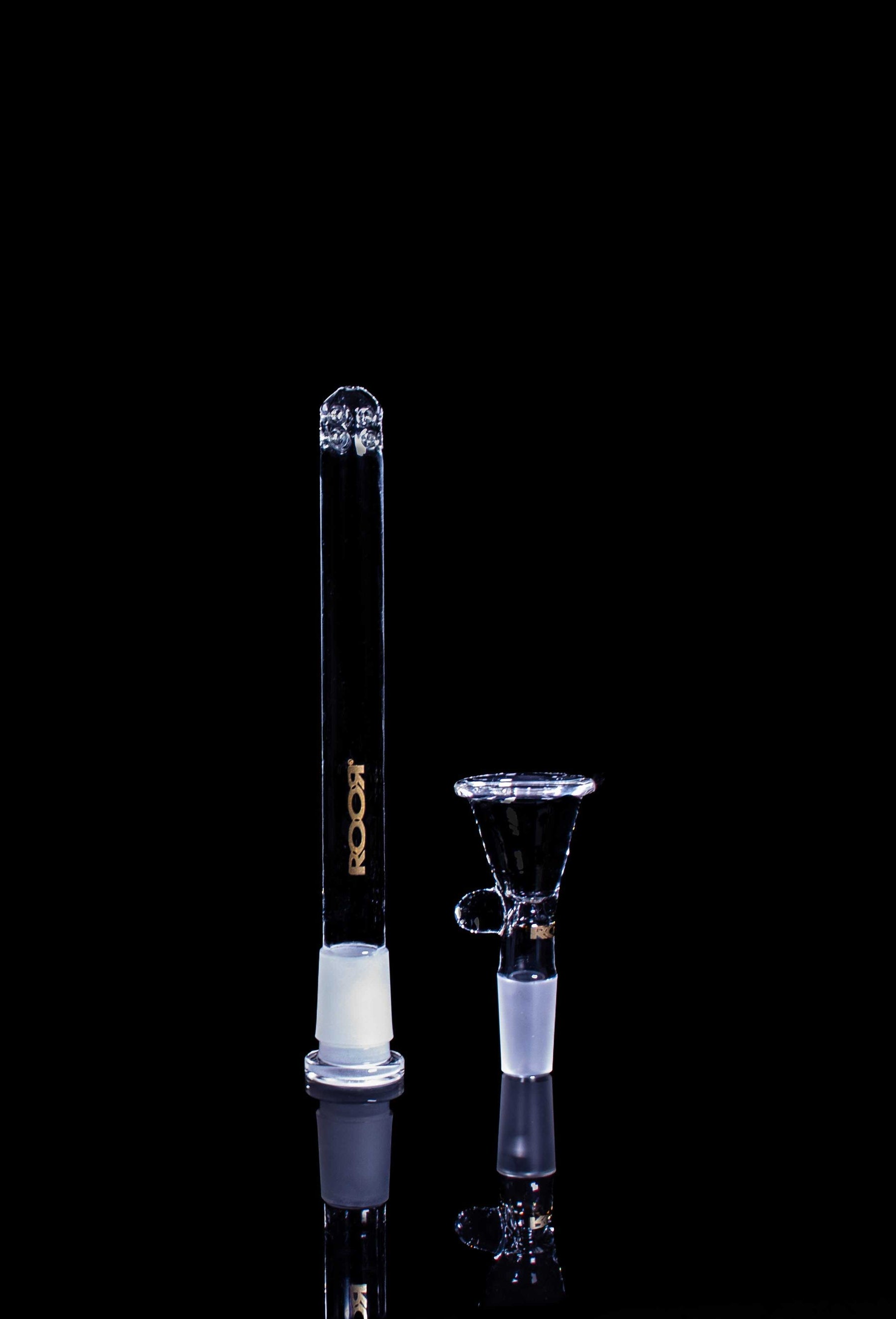 ROOR® Downstem and Bowl Set with gold decal detail for glass tubes