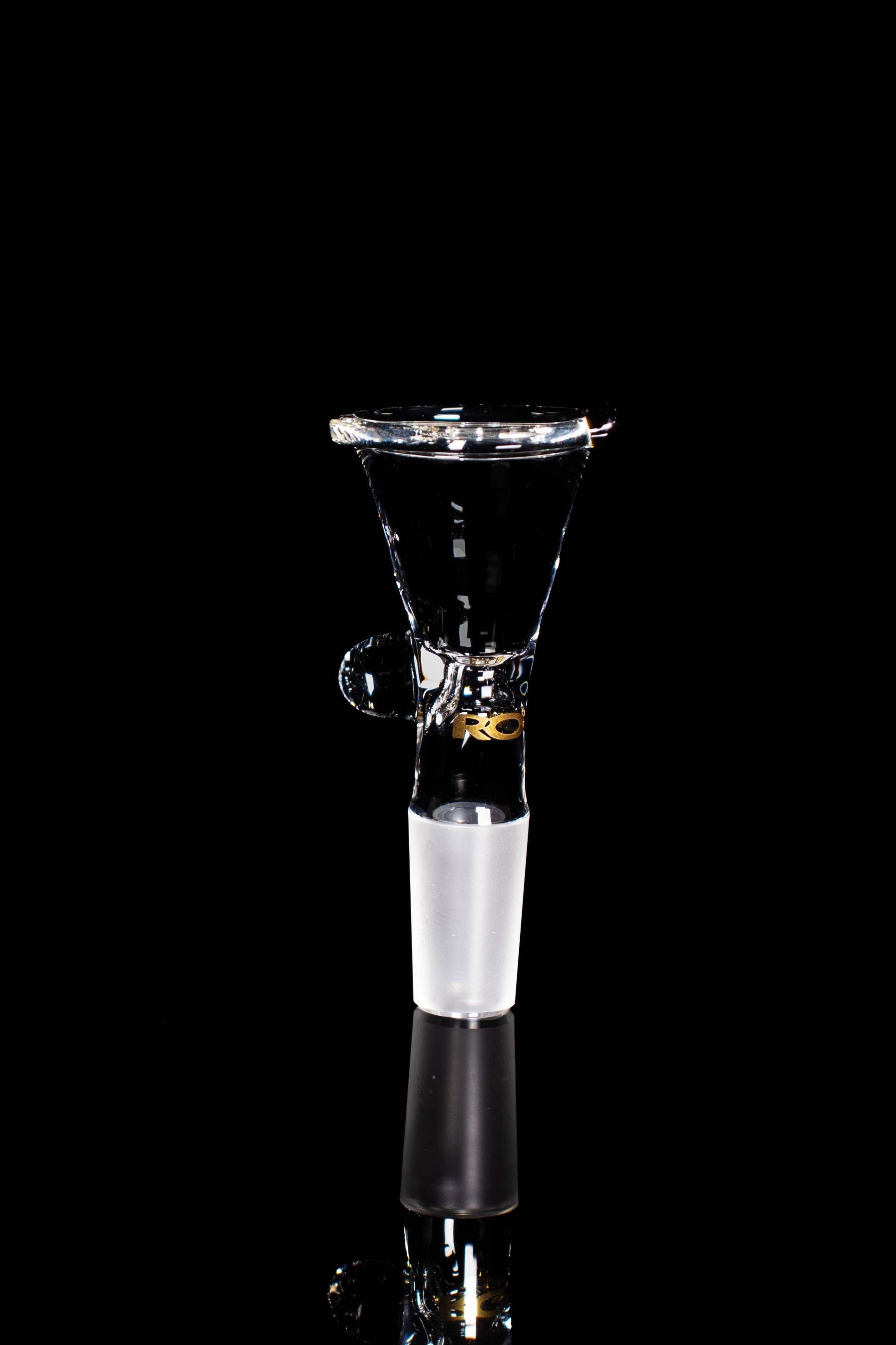 ROOR® Downstem and Bowl Set with gold decal and clear color design for glass tubes