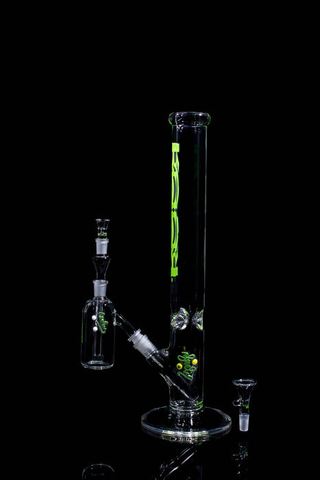 Exclusive, Collectors Bundle Set - ROOR 18” Straight Base 50x7 GREEN Label & Matching Ashcatcher 50x5 14mm