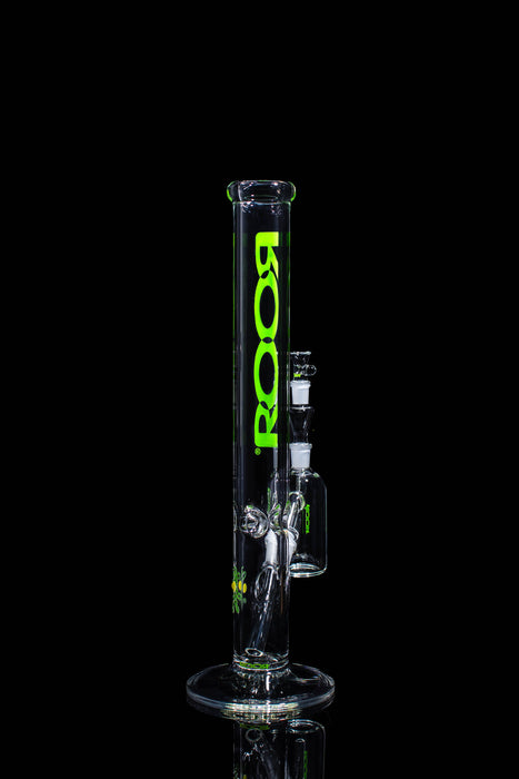 Exclusive, Collectors Bundle Set - ROOR 18” Straight Base 50x7 GREEN Label & Matching Ashcatcher 50x5 14mm