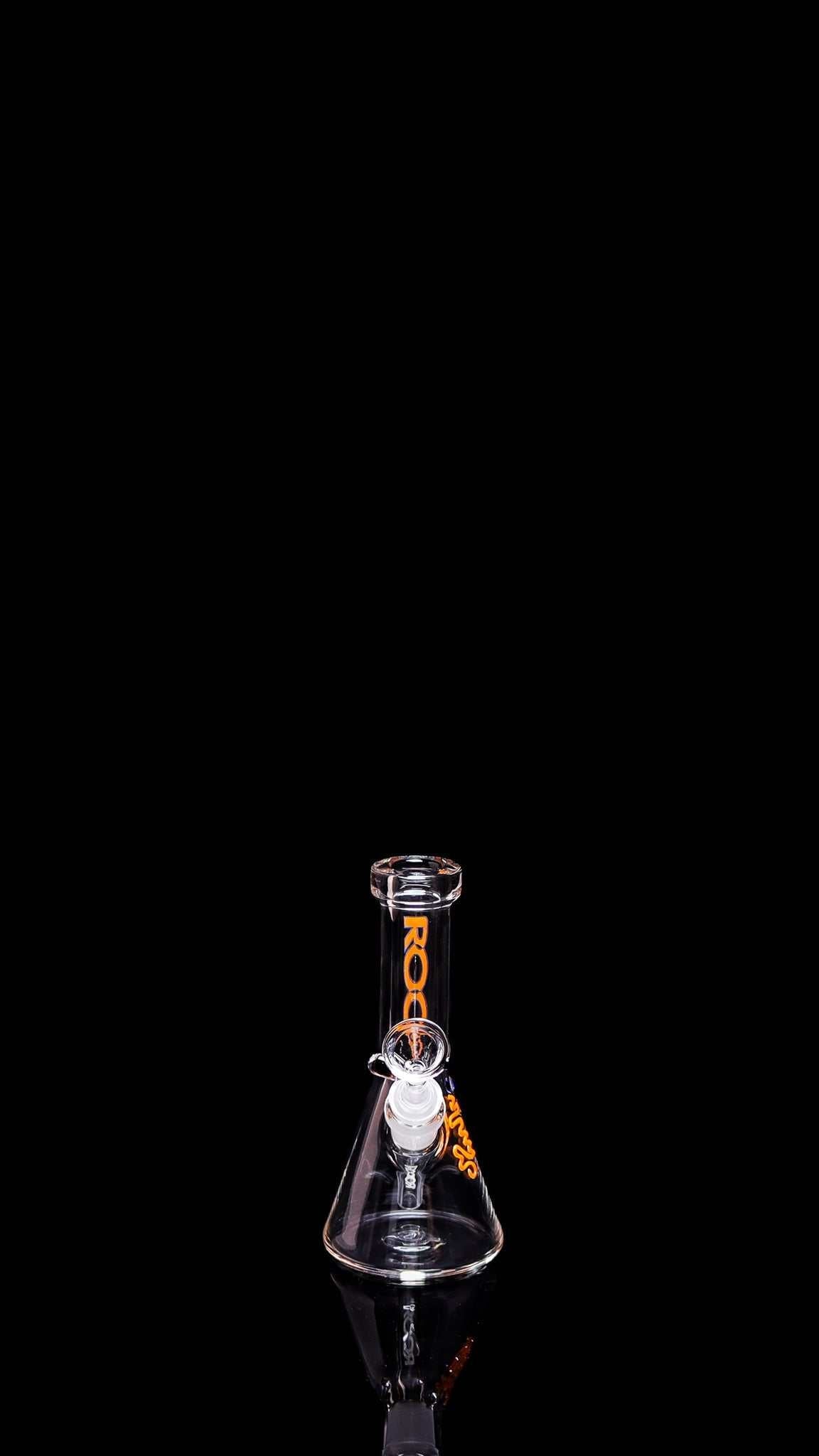 ROOR® Micro 6" Beaker 26x4mm clear glass with artist signature.