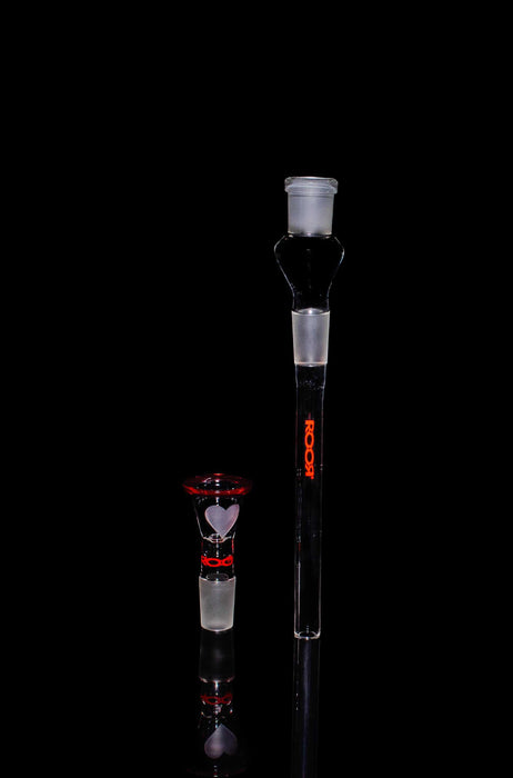 ROOR® Downstem & Color Bowl Set Red Decal Heart Design 18mm → 18mm