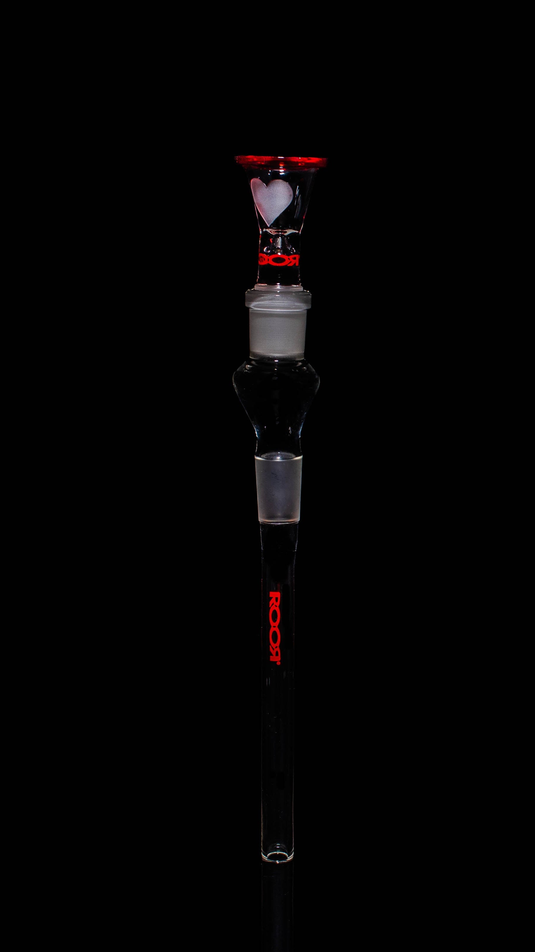ROOR Downstem and Color Bowl Set with red heart decal 18mm to 18mm