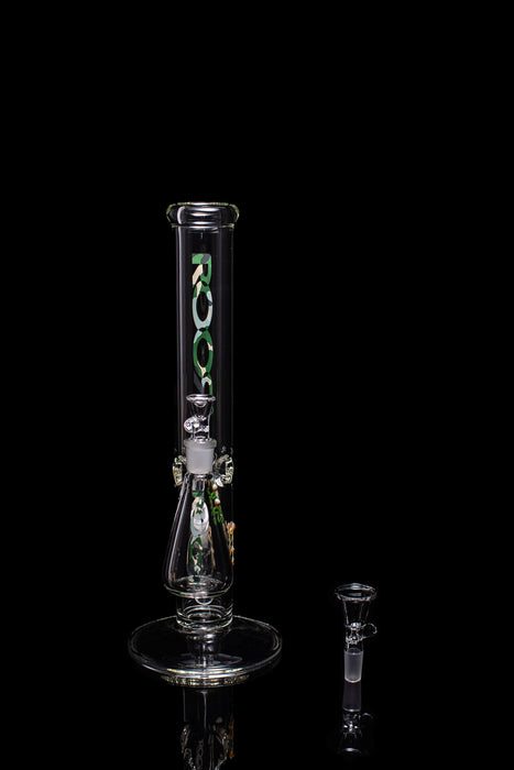 Exclusive ROOR 14” straight glass with matching decal debris catcher, collector's bundle set.