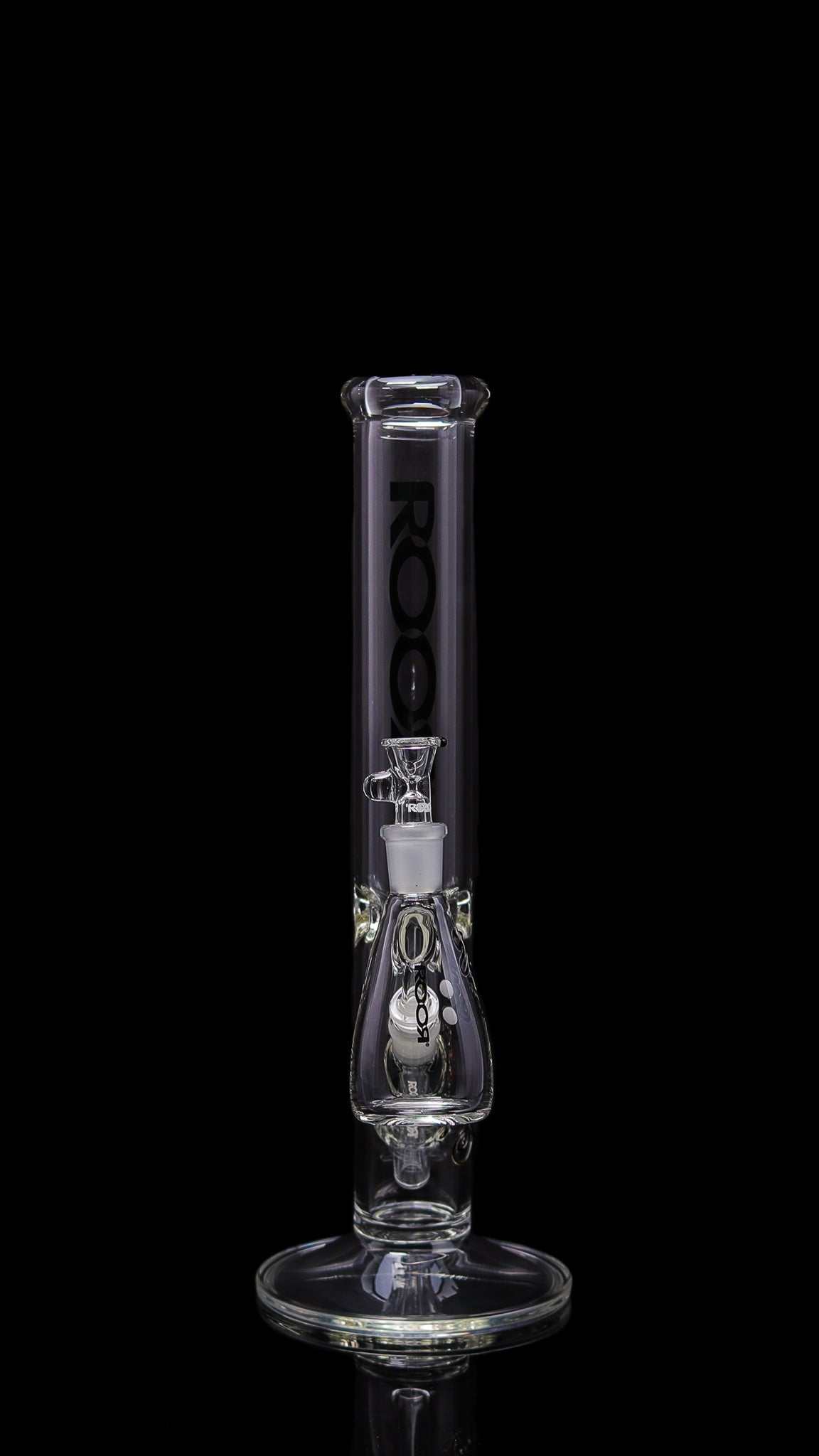 Exclusive ROOR 14” Straight glass bong with matching decal debris catcher 14mm collector bundle set
