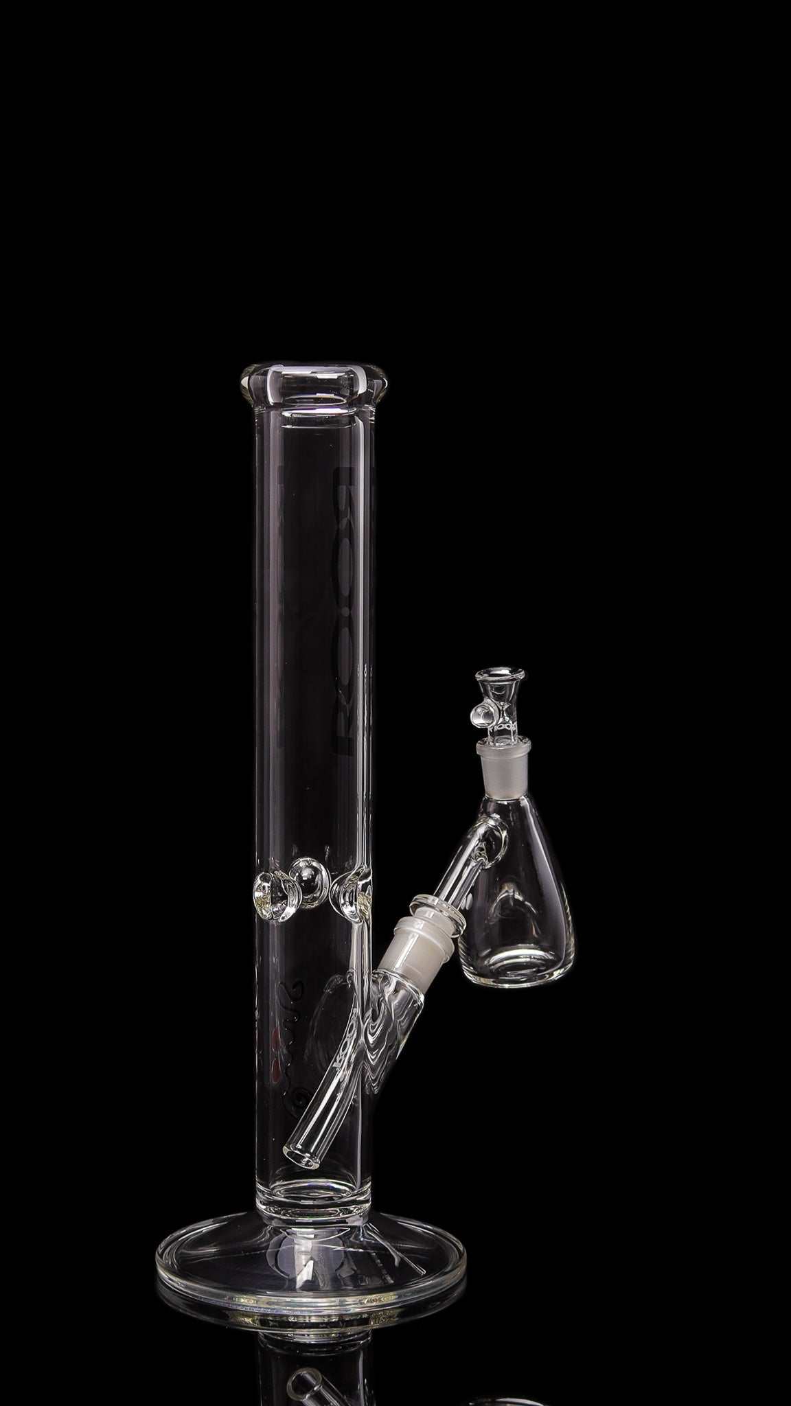 Exclusive ROOR 14” Straight glass bong with matching 14mm decal debris catcher bundle set
