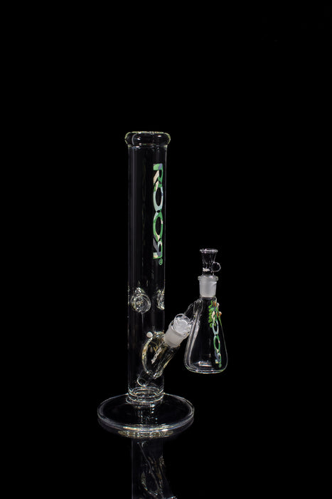 Exclusive Collectors Bundle Set - ROOR 14” Straight 45x5 with matching decal Debris Catcher 14mm, featuring high-quality German Schott glass design.