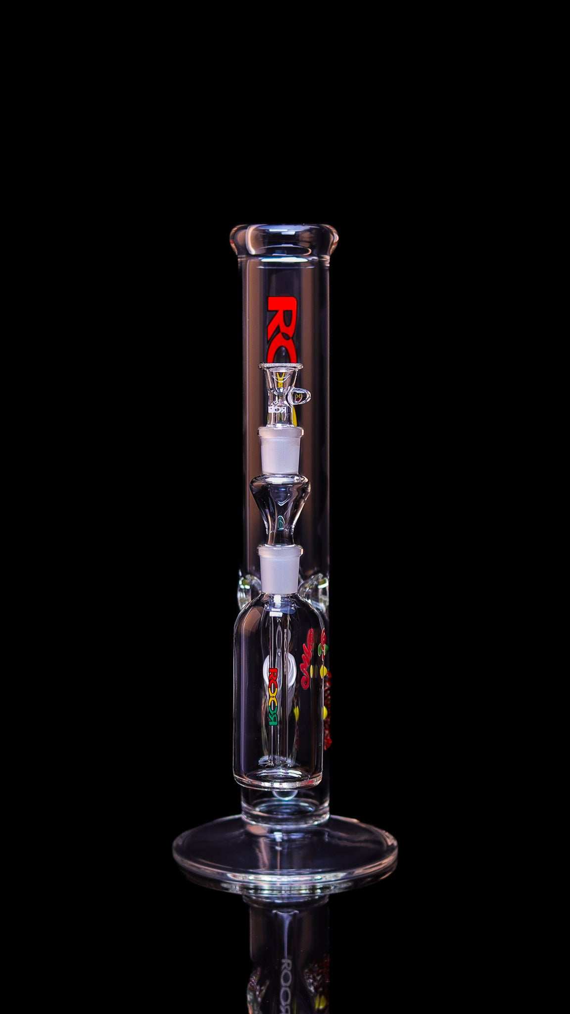 Exclusive collectors set with ROOR 14” straight base, RASTA label, and matching ashcatcher 45-degree 14mm.