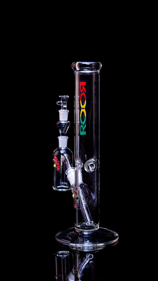 Exclusive ROOR 14” Straight Base with RASTA Label and Matching Ashcatcher Collectors Set