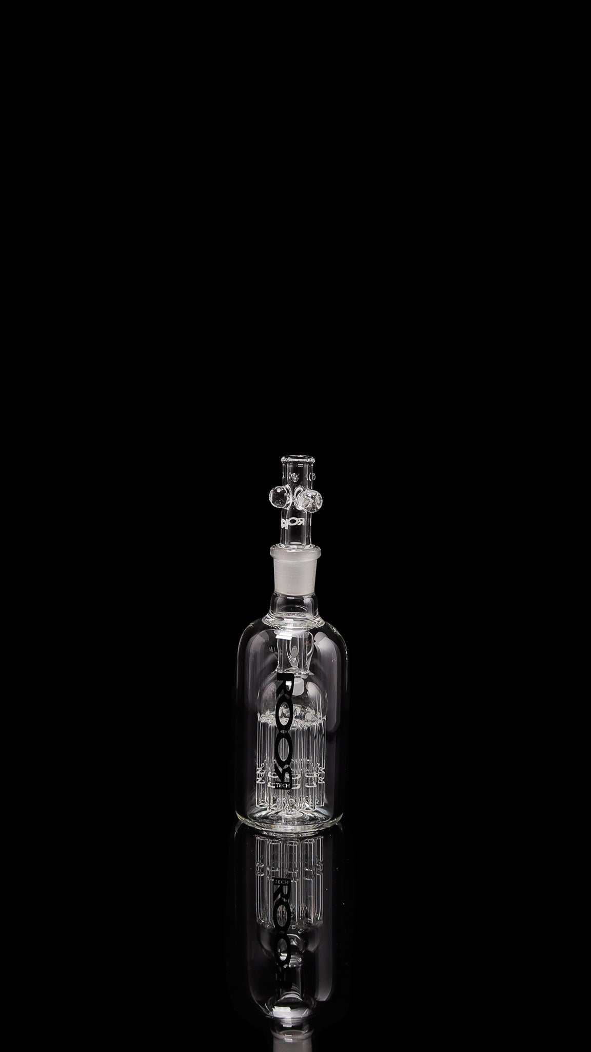 ROOR® Tech® Ash Catcher 18.8mm 45° arm, glass body, 10-arm tree perc design.