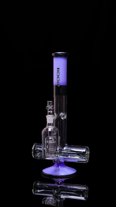 Collectors Set - ROORTech® Inline 18" 50x5mm Purple & Black & Matching 10 Arm Ashcatcher