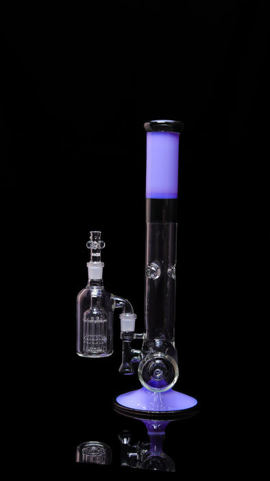 Collectors Set - ROORTech® Inline 18" 50x5mm Purple & Black & Matching 10 Arm Ashcatcher