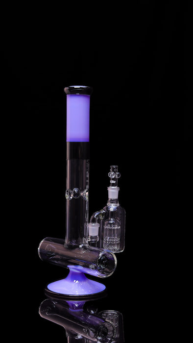 Collectors Set - ROORTech® Inline 18" 50x5mm Purple & Black & Matching 10 Arm Ashcatcher