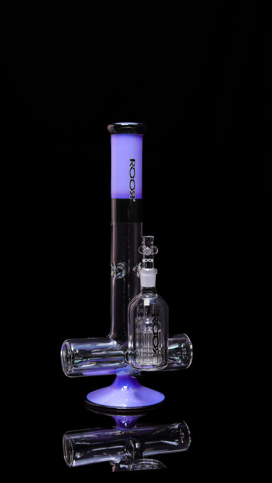 Collectors Set - ROORTech® Inline 18" 50x5mm Purple & Black & Matching 10 Arm Ashcatcher