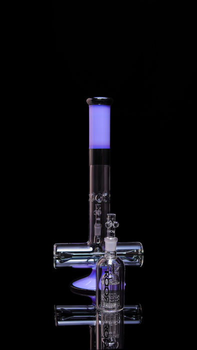 Collectors Set - ROORTech® Inline 18" 50x5mm Purple & Black & Matching 10 Arm Ashcatcher